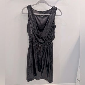 Black Sequins Dress, Size 2, above knee, White House Black Market.